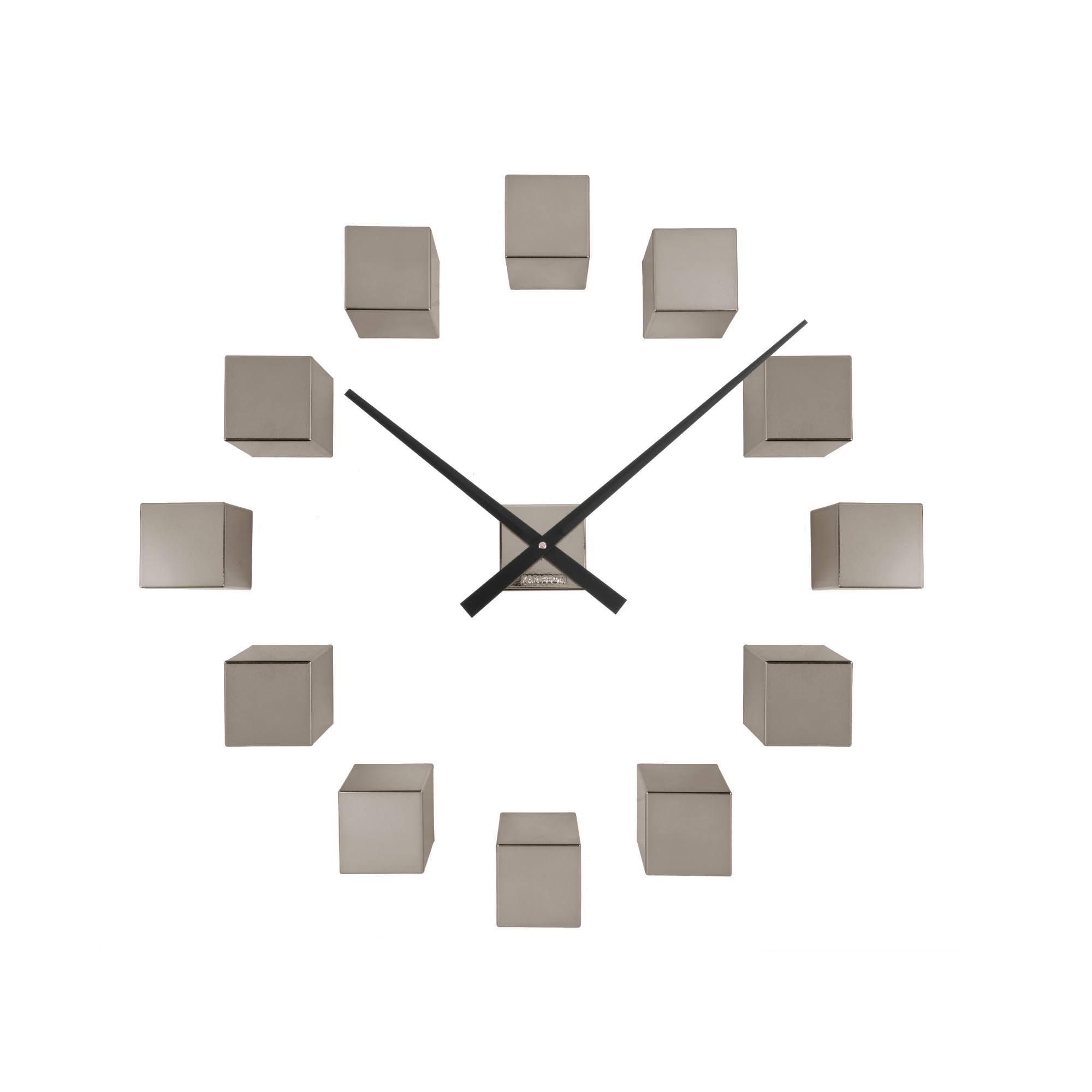 Orologio [DL] Wall Clock DIY Cubic Metallic Dark Grey
