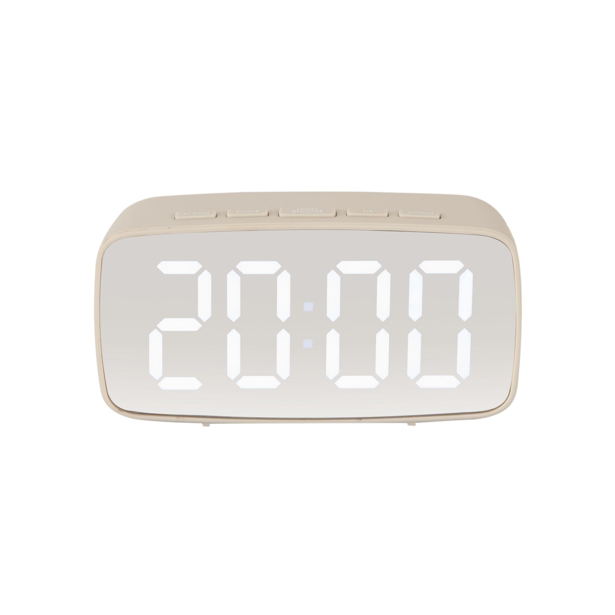 Orologio Sveglia Silver Mirror LED