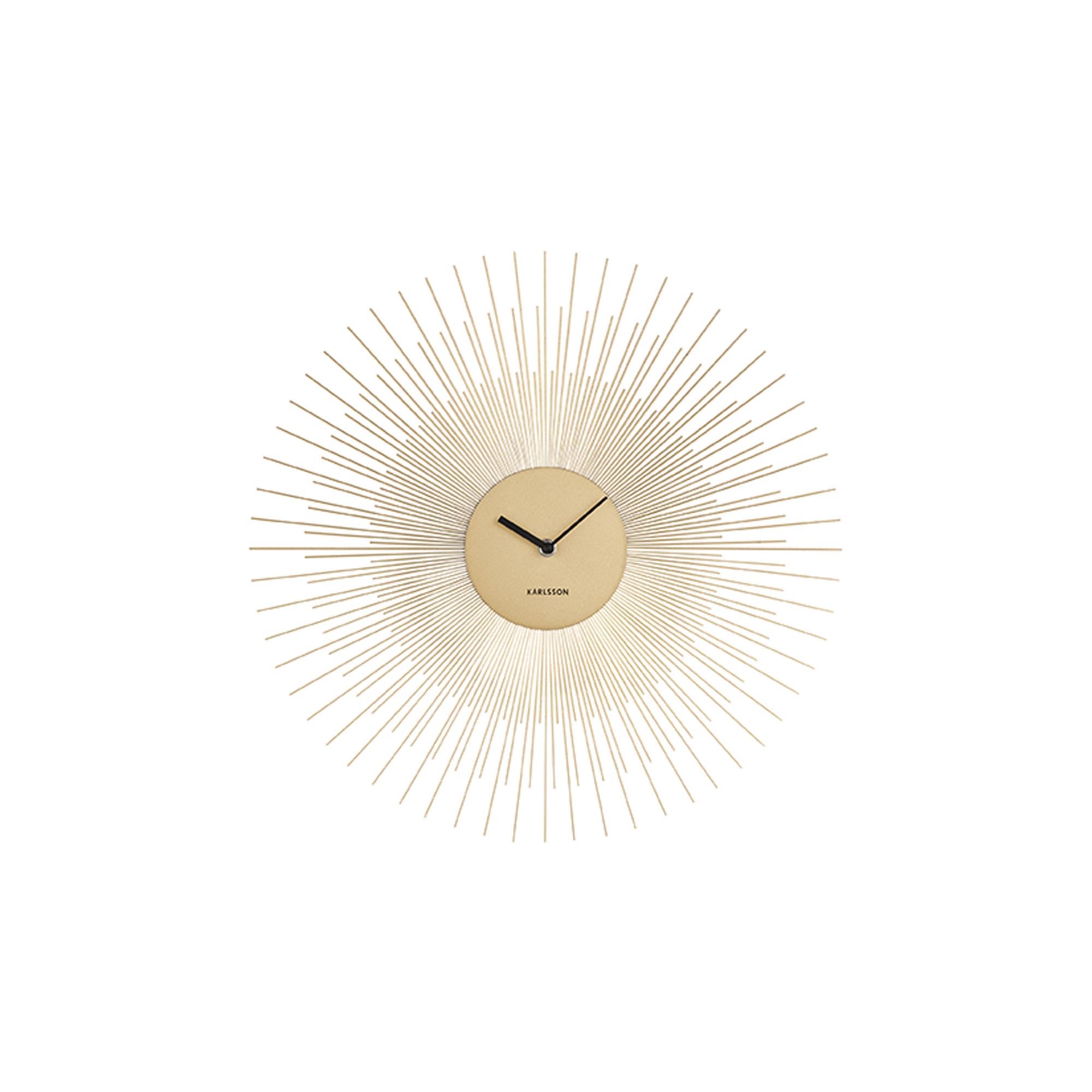 Orologio da parete Peony Steel Gold