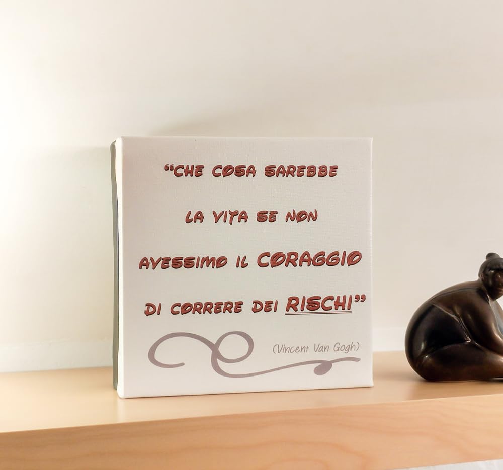 Quadro Van Gogh con citazione in Italiano