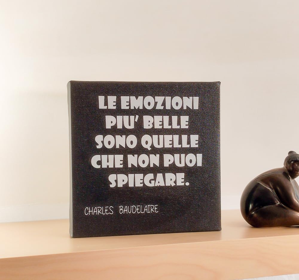 Quadro Baudelaire con Testo Italiano
