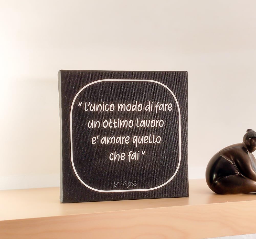 Quadro con Citazione Steve Jobs in Italiano