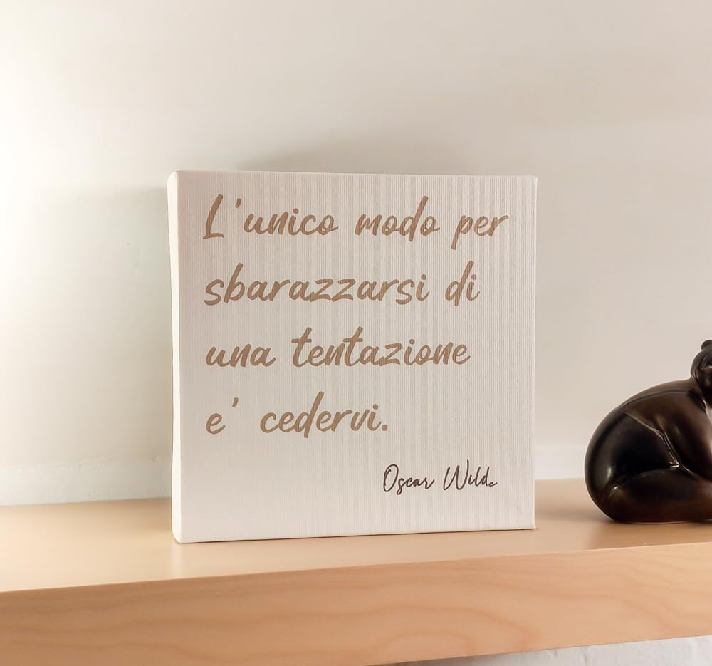 Quadro Decorativo con Citazione Oscar Wilde