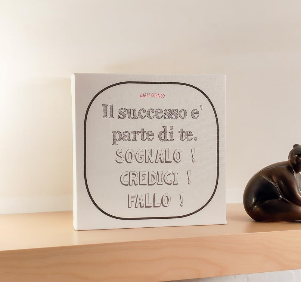 Quadro Decorativo con Frase Motivazionale