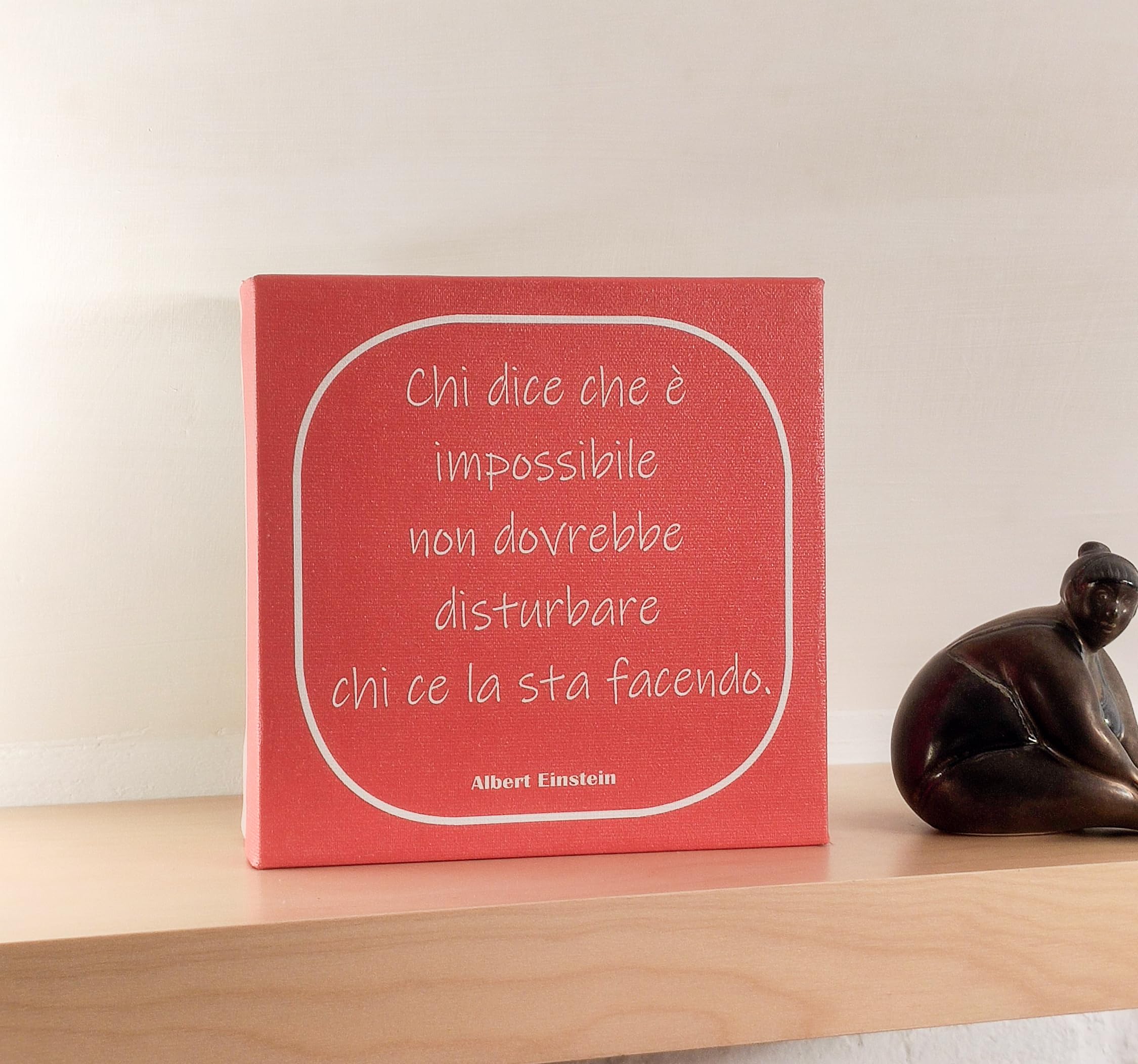 Quadro Decorativo con Citazione Einstein