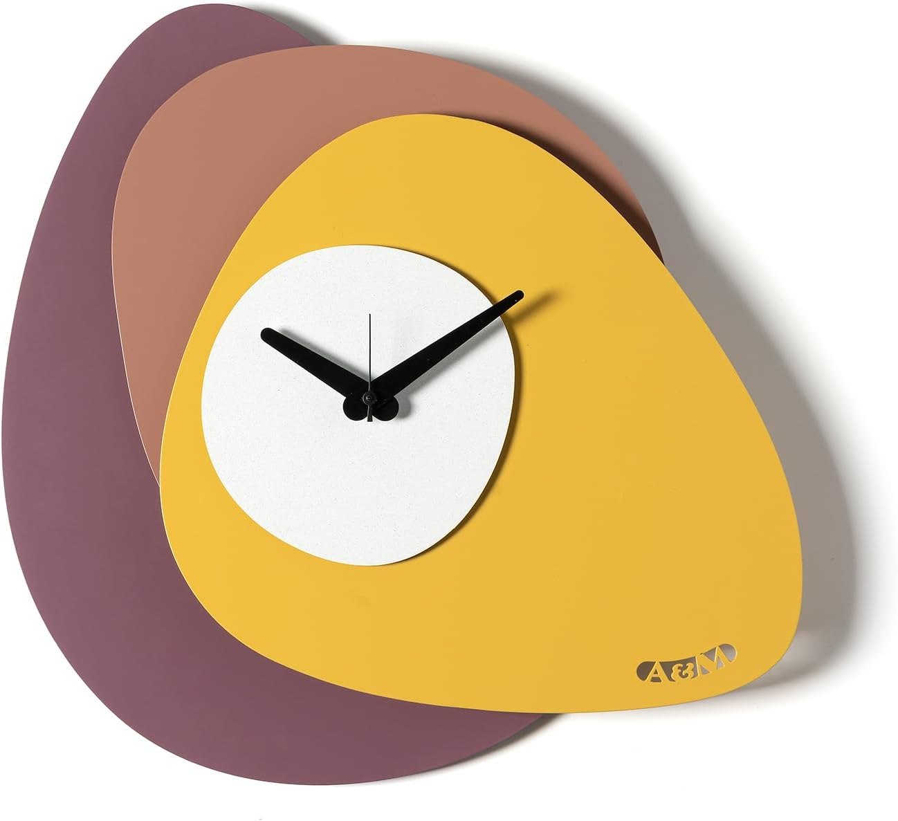 Orologio da parete Grease Mocha-Ocra-Bianco Marmo Arti e Mestieri
