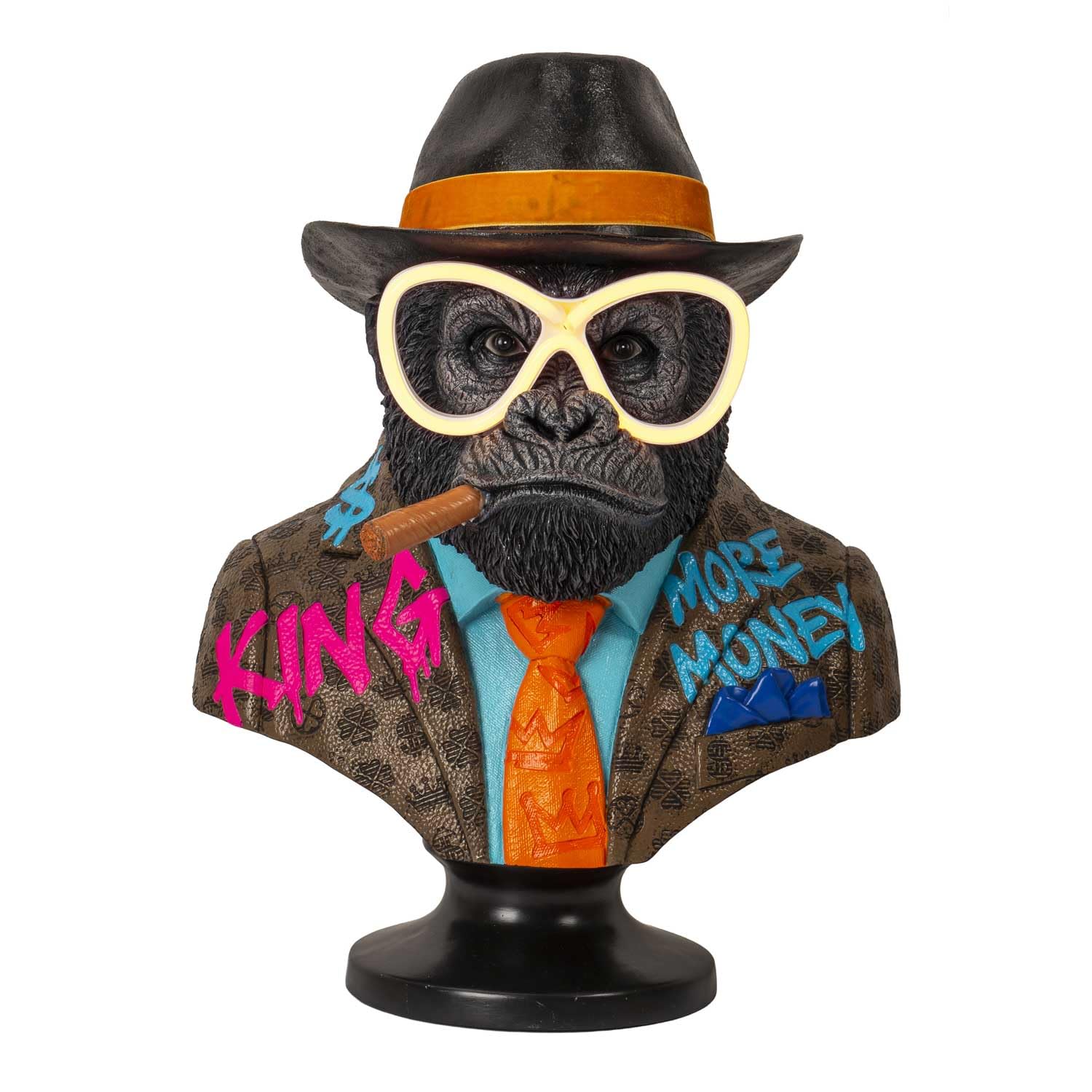 Palais Royal The LED Guys Frank Busto Gorilla con LED 43cm in Resina