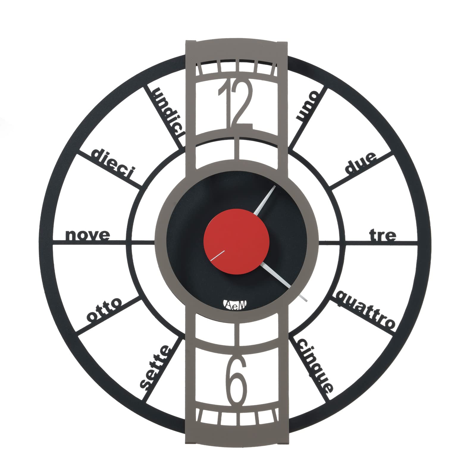 Arti & Mestieri Orologio parete Push The Button
